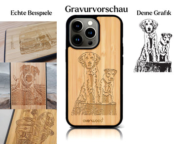 INDIVIDUELL iPhone 13 Pro Bambus-Kunststoff